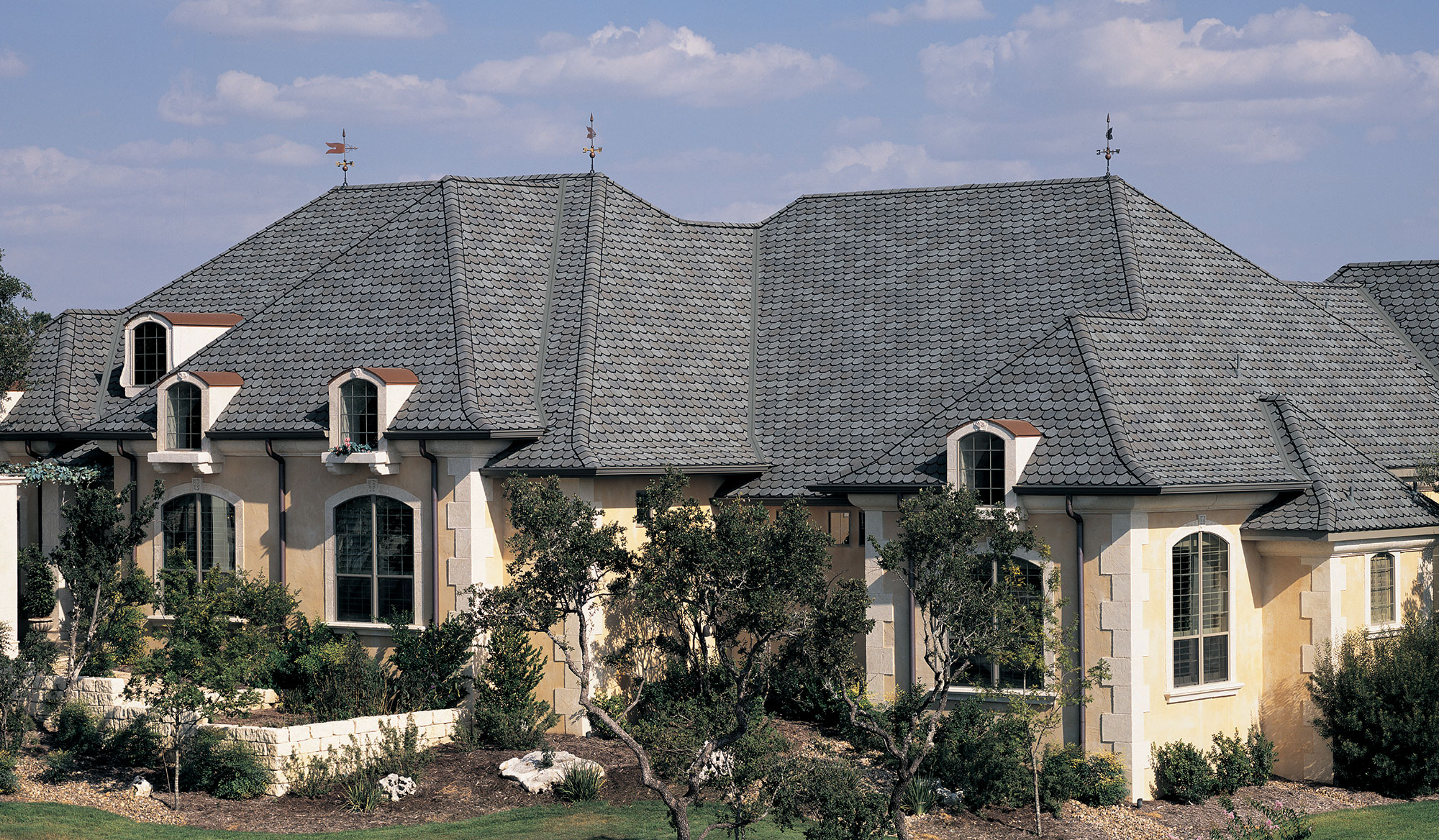 Stonegate Gray Roof Modern Residential Home Houston